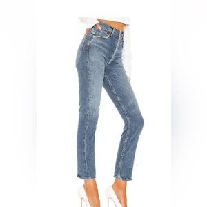 AGOLDE - Riley High Rise Straight Crop in Frequency